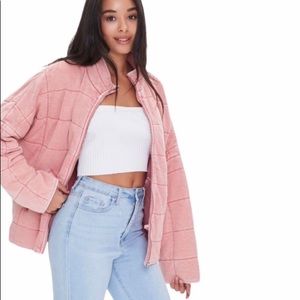 Forever 21 quilted zip up jacket size S